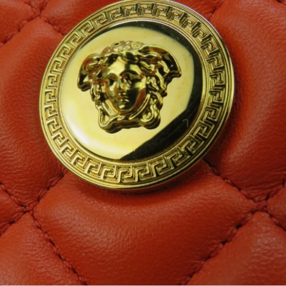 Versace Quilted Medusa Half Moon Crossbody Leather Bag - Picture 5 of 5